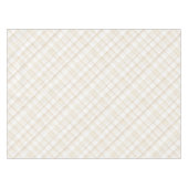 Neutrale Beige Gingham Babyshower-Tischdecke Tischdecke (Vorderseite (Horizontal))