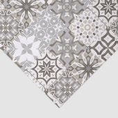 Neutrale, beige, graue, marokkanische Fliesen Seidenpapier (Detail)