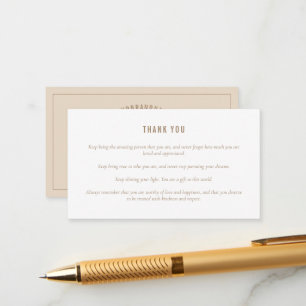 Neutrale Beige Kerze Liebe Einlegekarte Für Kunden Begleitkarte