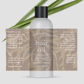 Neutrale Beige Modernes 4 OZ Kosmetisches Flaschen Rechteckiger Aufkleber