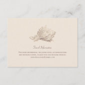 Neutrale Beige Seashell Beach Hochzeitsinformation Begleitkarte (Vorderseite)