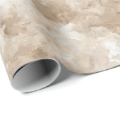 Neutrale Beige-Stein-Textur Elfenbein-Abstraktes M Geschenkpapier (Rolleneckpunkt)