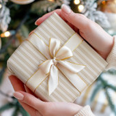 Neutrale beige Streifen Geschenkpapier