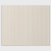 Neutrale beige Streifen Geschenkpapier (Flach)