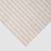 Neutrale beige Streifen Seidenpapier (Detail)