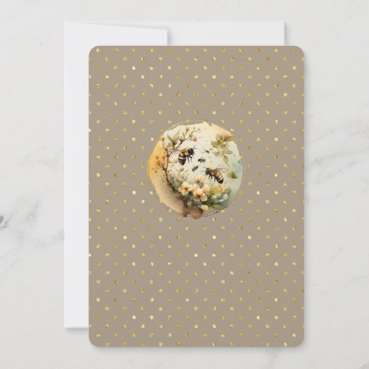 Neutrale Bienendusche Einladung (Rückseite)