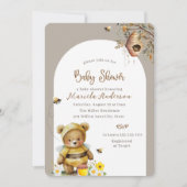 Neutrale Bienendusche Einladung (Vorderseite)