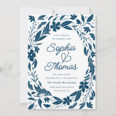 Neutrale blaue Paare - Partner für geschlechtsspez Einladung (Vorderseite)