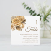 Neutrale Blume, Bouquet-Seating Chart Einladung (Stehend Vorderseite)