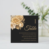 Neutrale Blume, Bouquet-Seating Chart Einladung (Stehend Vorderseite)