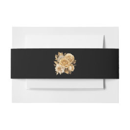 Neutrale Blume Bouquet-Wedding- Einladungsbanderole