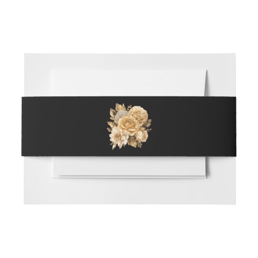 Neutrale Blume Bouquet-Wedding- Einladungsbanderole (Vorderseite Beispiel)