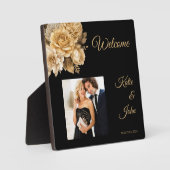 Neutrale Blume Bouquet-Wedding- Fotoplatte (Vorderseite)