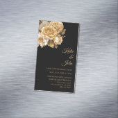 Neutrale Blume Bouquet-Wedding Rette unser Date- Magnetische Visitenkarte (Beispiel)