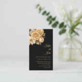 Neutrale Blume Bouquet-Wedding Rette unser Date- Visitenkarte (Stehend Vorderseite)