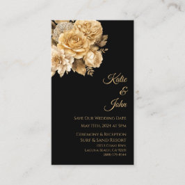 Neutrale Blume Bouquet-Wedding Rette unser Date- Visitenkarte