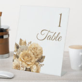 Neutrale Blume Bouquet-Wedding- Sockelschild (In Situ)