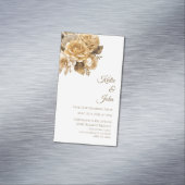 Neutrale Blume Bouquet-White Rette unser Datum- Magnetische Visitenkarte (Beispiel)