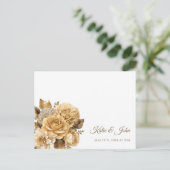 Neutrale Blume Bouquet-White Wedding RSVP- Einladungspostkarte (Stehend Vorderseite)