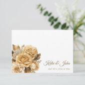 Neutrale Blume Bouquet-White Wedding- RSVP Karte (Stehend Vorderseite)