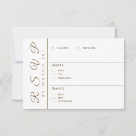 Neutrale Blume Bouquet-White Wedding- RSVP Karte