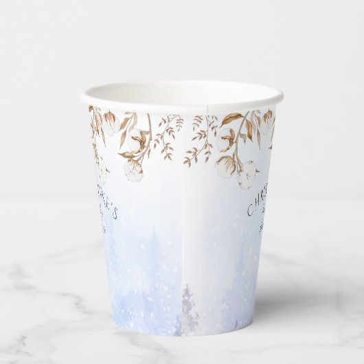 Neutrale Blume für das Wintergeschlecht Pappbecher (Rechts)