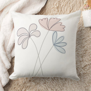 Neutrale Blume Kinderkissen Kinderzimmer Kissen