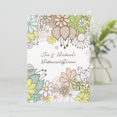 Neutrale Blume Probe Dinner DIY Custom Einladung (Stehend Vorderseite)