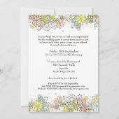 Neutrale Blume Probe Dinner DIY Custom Einladung (Rückseite)