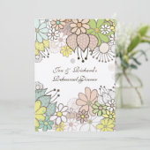 Neutrale Blume Probe Dinner DIY Custom Einladung (Stehend Vorderseite)