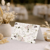 Neutrale Blumen-Hochzeitsplatzkarten