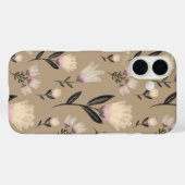 Neutrale Blumen iPhone-Hülle | Moderne Soft-Blush- Case-Mate iPhone Hülle (Rückseite (Horizontal))