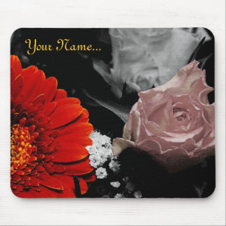 Neutrale Blumendesign Mousepad