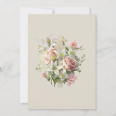 Neutrale Blumenkreuzung Einladung (Rückseite)