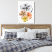 Neutrale Blumenmuster Leinwanddruck (Insitu (Schlafzimmer))