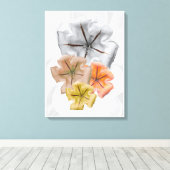 Neutrale Blumenmuster Leinwanddruck (Insitu (Holzboden))