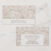 *~* Neutrale Blütenantike Viktorianische Vintage L Visitenkarte (Vorne/Hinten)