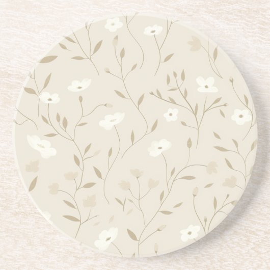 Neutrale Blütenblüte Getränkeuntersetzer (Vorne)