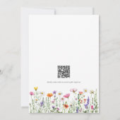 Neutrale Blütendusche der Wildblume Einladung (Rückseite)