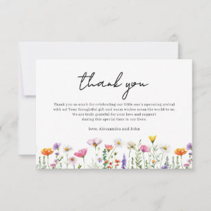 Neutrale Blütendusche der Wildblume Mitteilungskarte