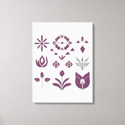 Neutrale Bohemisch Line Art | Leinwand Zuhause Akz (Vorderseite)