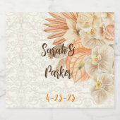 Neutrale Bohemische Blume Hochzeitsmilch Wein L Schaumweinetikett (Einzelnes Label)