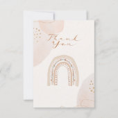 Neutrale Bohemische Regenbogenkalligraphie Dankeskarte (Vorderseite)
