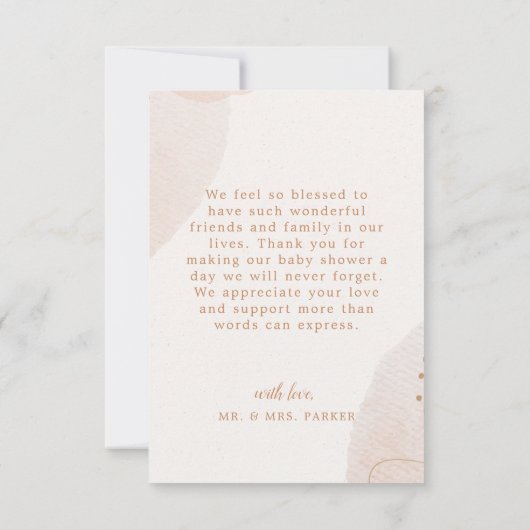 Neutrale Bohemische Regenbogenkalligraphie Dankeskarte (Rückseite)