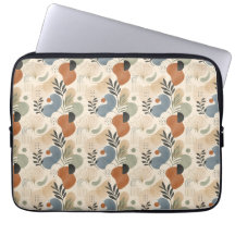 Neutrale Boho-Abstrakt-Laptop-Hülle