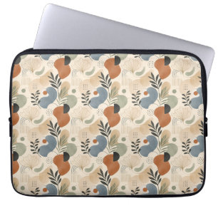 Neutrale Boho-Abstrakt-Laptop-Hülle Laptopschutzhülle