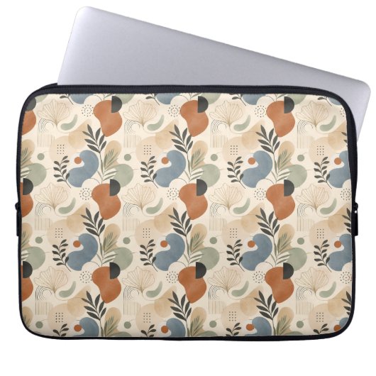 Neutrale Boho-Abstrakt-Laptop-Hülle Laptopschutzhülle (Vorderseite)