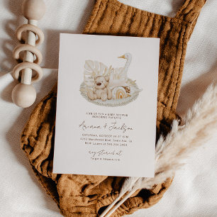 Neutrale Boho-Baby-Party-Einladung Einladung