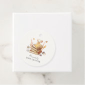 Neutrale Boho Book Mouse Babydusche Geschenkanhänger (Beispiel)