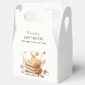 Neutrale Boho Book Mouse Babydusche Geschenkschachtel (Offen)